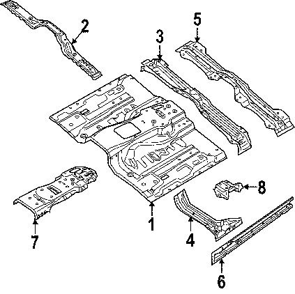 Nissan g4320zs0ma genuine oem center c&#039;member