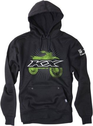 Factory effex logo youth boys pullover hoodie kawasaki green/black