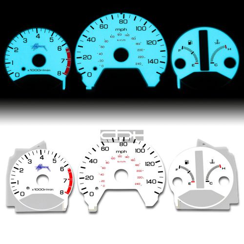 Indiglo glow gauge+harness white face for 98-02 honda accord dx lx ex v6 at j30