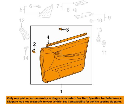 Toyota oem 05-06 corolla front door-door trim panel left 6762002a50b0