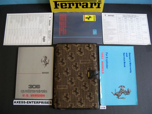 1983 ferrari 308 quattrovalvole qv owners manuals drivers books pouch set # l178