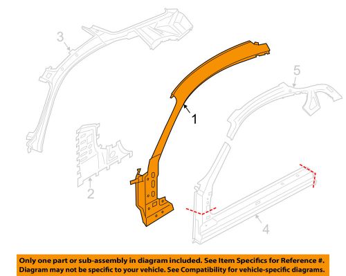 Porsche oem 14-16 cayman-hinge pillar right 98150396600grv