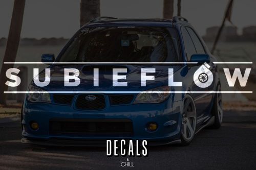 Subie flow sticker decal banner - jdm subaru impreza wrx sti brz legacy awd