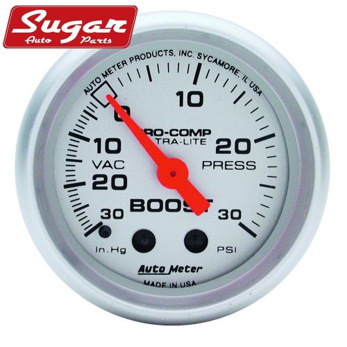 Auto meter 4403 ultra-lite; mechanical boost/vacuum gauge