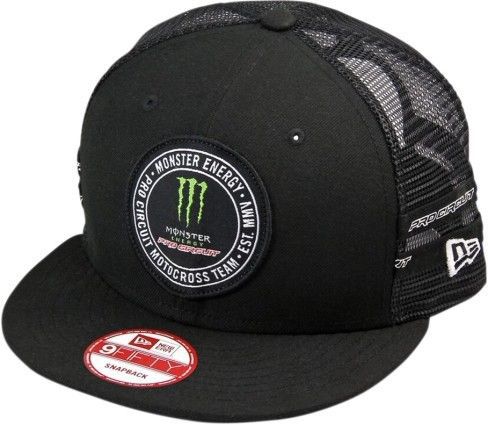 Pro circuit patch mens trucker snapback hat black/green/white os