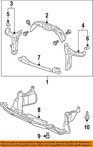 Honda oem 04611swaa01zz radiator support-side panel