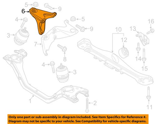 Porsche oem cayenne engine transmission mounting-mount bracket right 95811520151