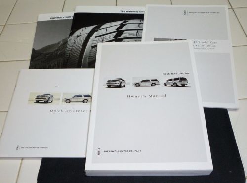 2015 lincoln navigator owners manual set guide 15 +case