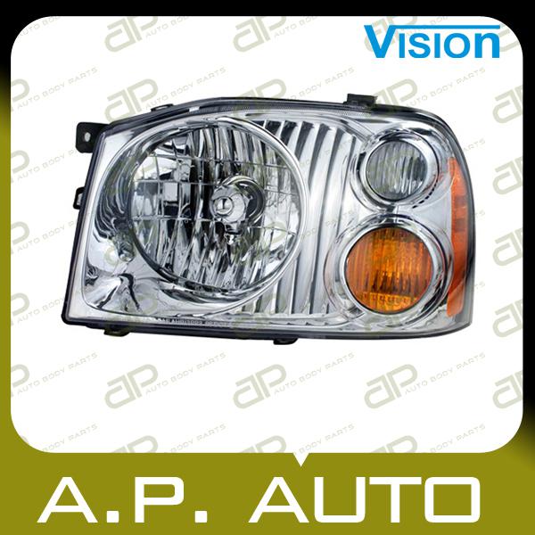 Head light lamp assembly 01-04 nissan frontier left l/h xe w/ aluminized bezel