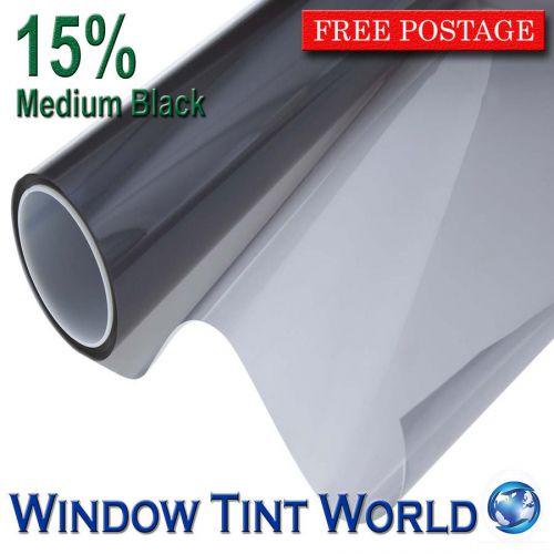 Window tint film black 15% metalized 50cm x 30m long auto home office roll