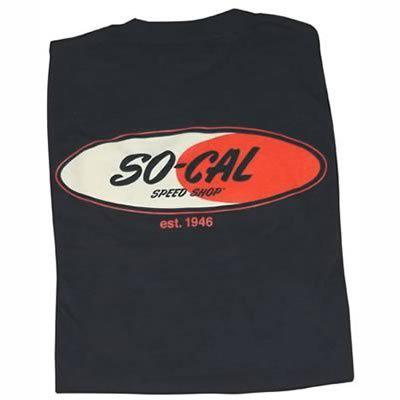 So-cal speed shop t-shirt cotton pre-shrunk so-cal oval logo black men's xl ea
