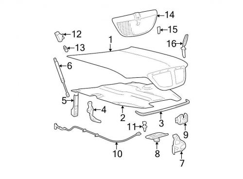 Ford oem hood hinge 6w1z16797aa image 4