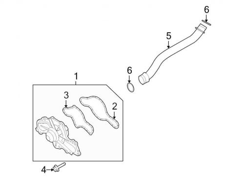 Ford oem engine water pump aa5z8501d image 1