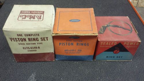 Lot nos piston rings flathead ford v8 32 36 38 40 46 48 52 53 .30 over standard