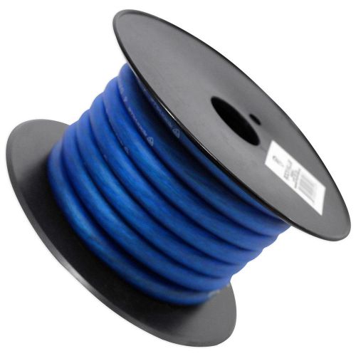 Rockville r4g20-blue 4 awg gauge 20 foot car amp power / ground wire spool