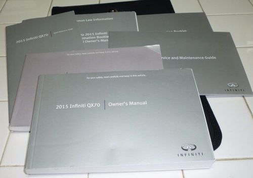 2015 infiniti qx70 qx 70 owners manual set 15 w/case + navigation guide