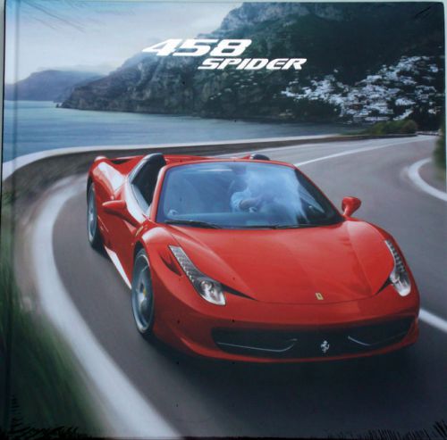 Authentic ferrari 458 spider hardcover brochure   95993352