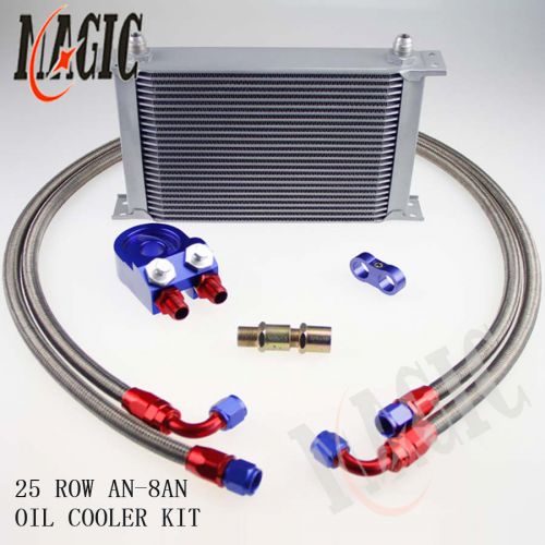 An-8an 25 row universal engine transmission oil cooler +filter adapter an8 kit