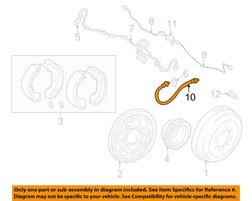 Toyota oem 00-02 tundra rear brake-flex hose 9008094071