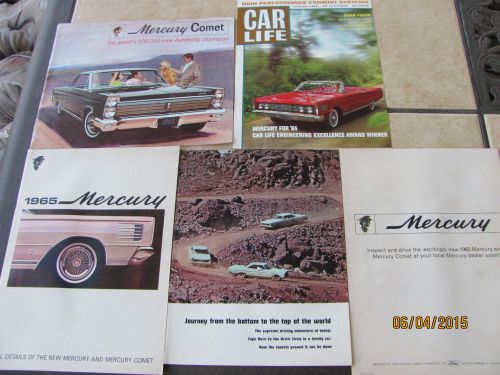 1965 mercury motor car full line brochures