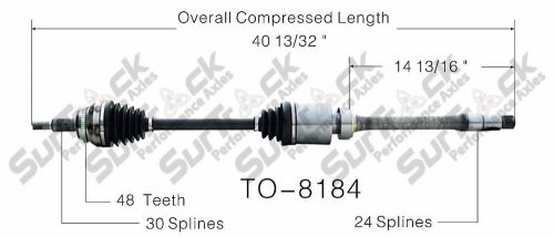 Surtrack to8184 right new cv complete assembly