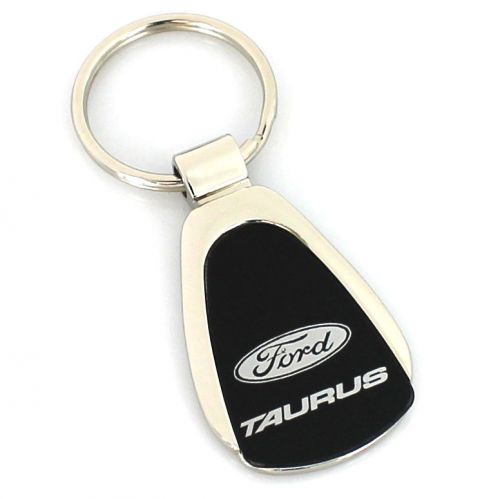 Ford taurus black tear drop metal key ring