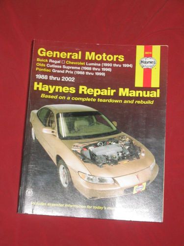 Haynes general motors repair manual 1988 thru 2002