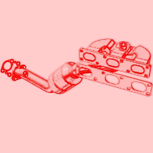 Exhaust manifold with integrated catalytic converter federal (exc.ca) - 02985