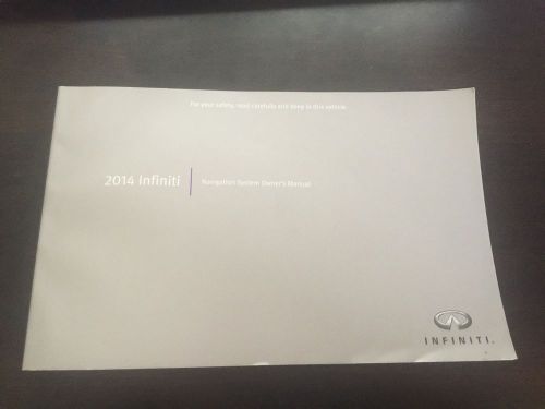 2014 infiniti navigation system owner&#039;s manual/ p #: 08tj-n