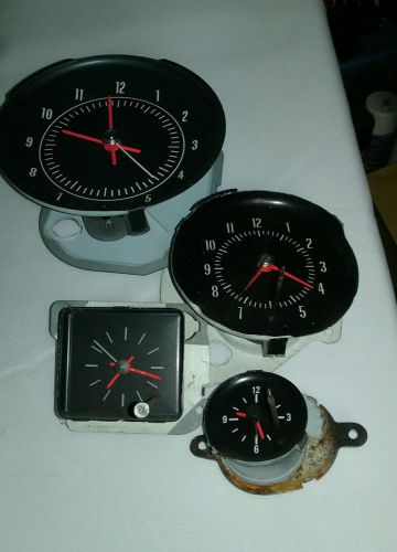 General motors factory clock lot of 4 fair!