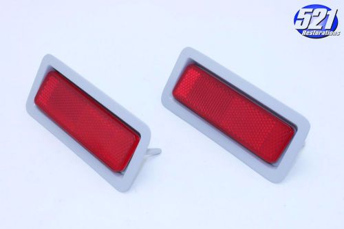 Mopar rear marker light reflector lenses bezels pair 69 daytona charger superbee