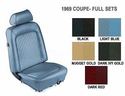 Mustang 1969 std front set interior seat covers