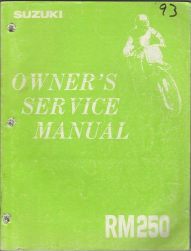 1993 suzuki motorcycle rm250 p/n 99011-02e50-03a owners service manual (477)