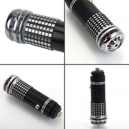 Blk 12v smoke smell eliminator car truck fresh air purifier / oxygen bar ionizer