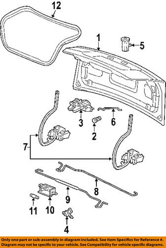 Chevrolet gm oem 22735275 trunk lid-torque rod