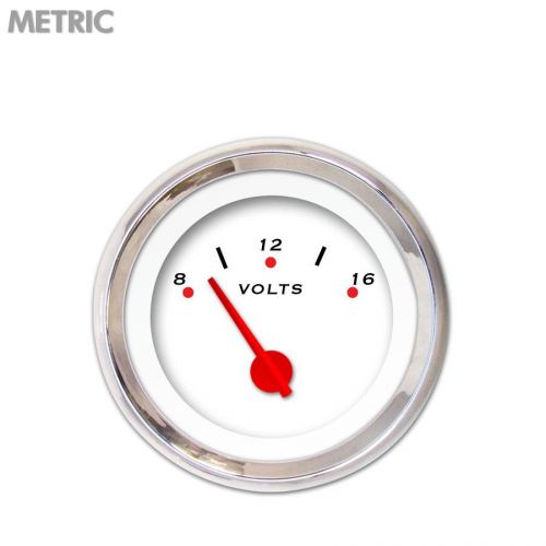 Aurora instruments gar155zmxnabce volt gauge metric pegged white