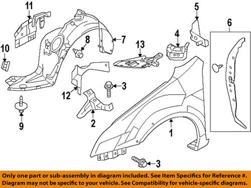 Lincoln oem 6h6z16006aa fender