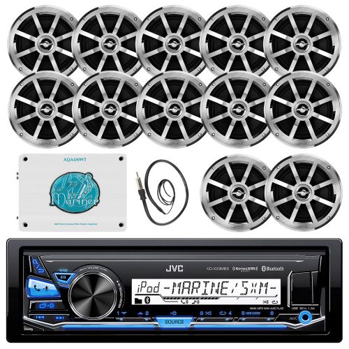 Jensen marine 6.5&#034; speakers, bluetooth jvc usb radio, 1200w amplifier, antenna