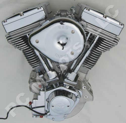 120 ci natural &amp; chrome finish engine motor evo harley s&amp;s cycle ultima el bruto