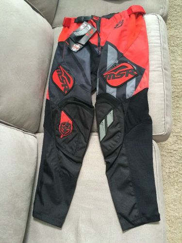 Msr m15 renegade dirt bike off road racing motorcycle pants red black sz 32 nwt