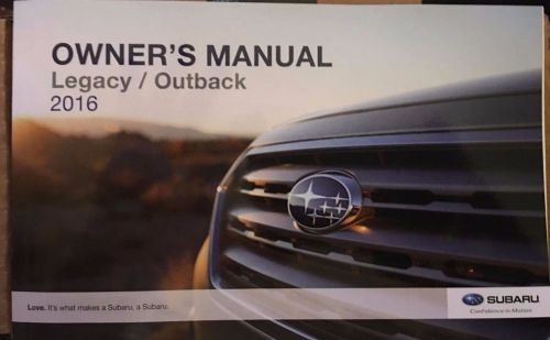 2016 subaru outback owners manual
