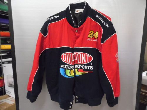 Jeff gordon #24 winners circle dupont nascar cotton racing jacket adult xl