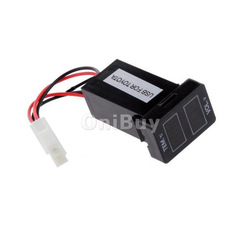 Led battery voltmeter thermometer for toyota prado 150 landcruiser 200 camry