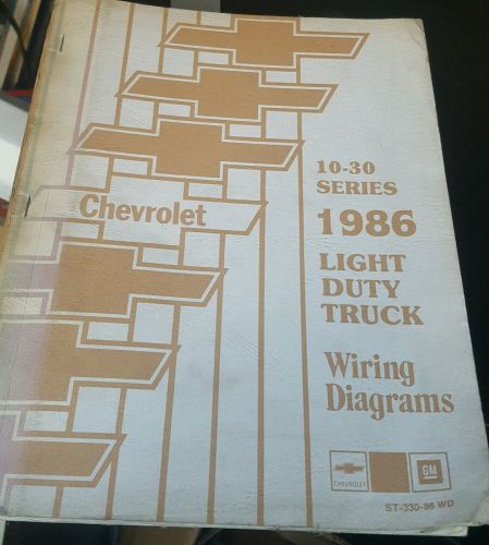 1986 chevy light duty truck 10-30 series ck truck wiring diagrams