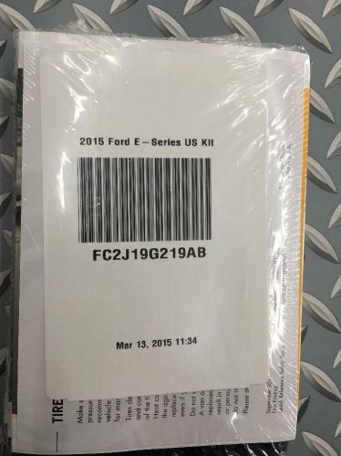 2015 ford van e-series owners manual guide new with case factory sealed