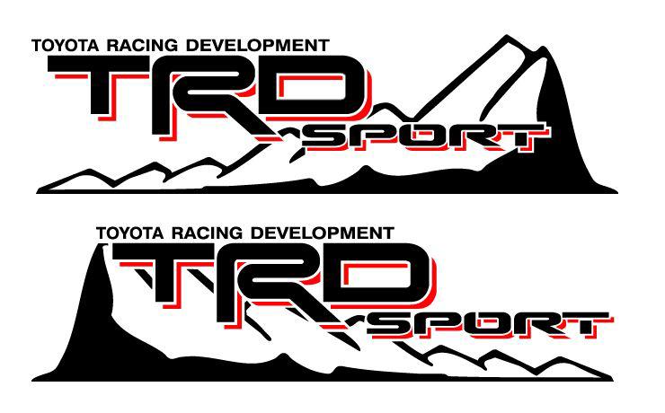 2 trd sport mtn decal sticker toyota racing development tacoma tundra off road 