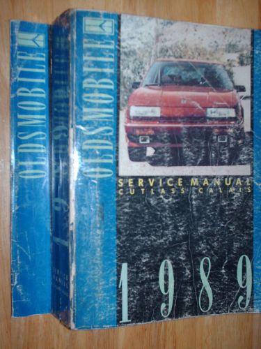 1989 oldsmobile cutlass calais shop manual set / book