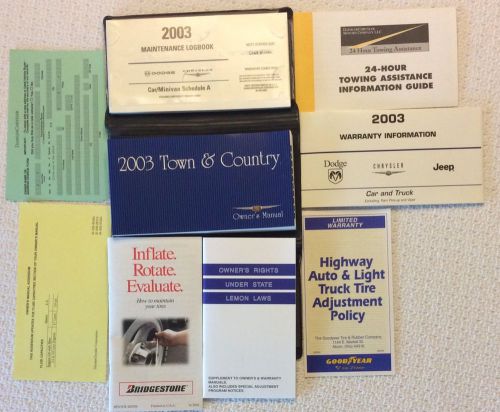 2003 town &amp; country original owner&#039;s manual