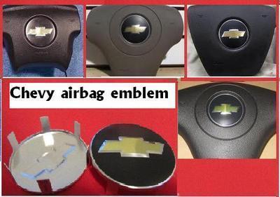 One 1 x chevy bowtie tahoe/truck/cobalt/etc metal airbag air bag emblem badge