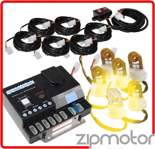 120w 6x20w amber flash strobe lights bulb system ems police ambulance tow pickup